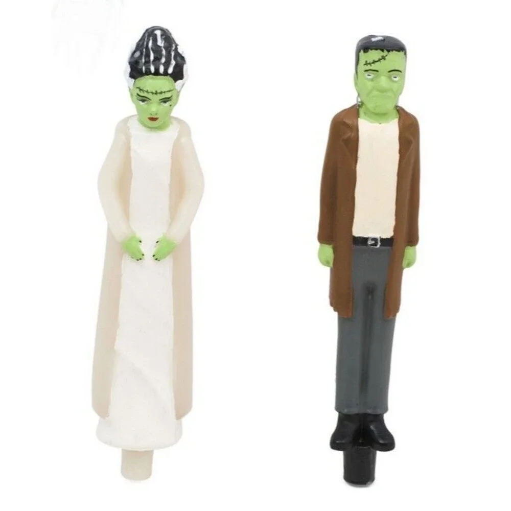 Martha Stewart Halloween Frankenstein and Bride Taper Candles Dark Wedding 11
